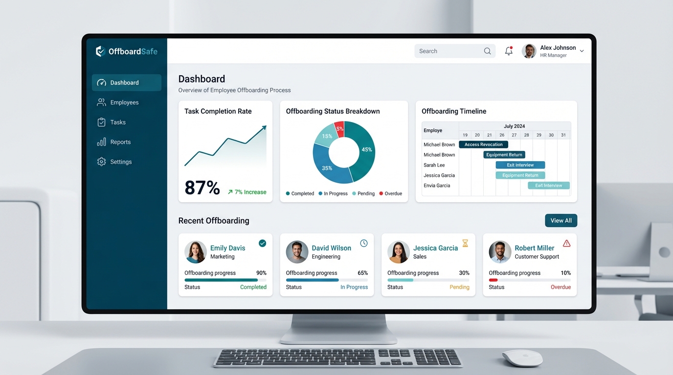 OffboardSafe Dashboard - Employee management interface